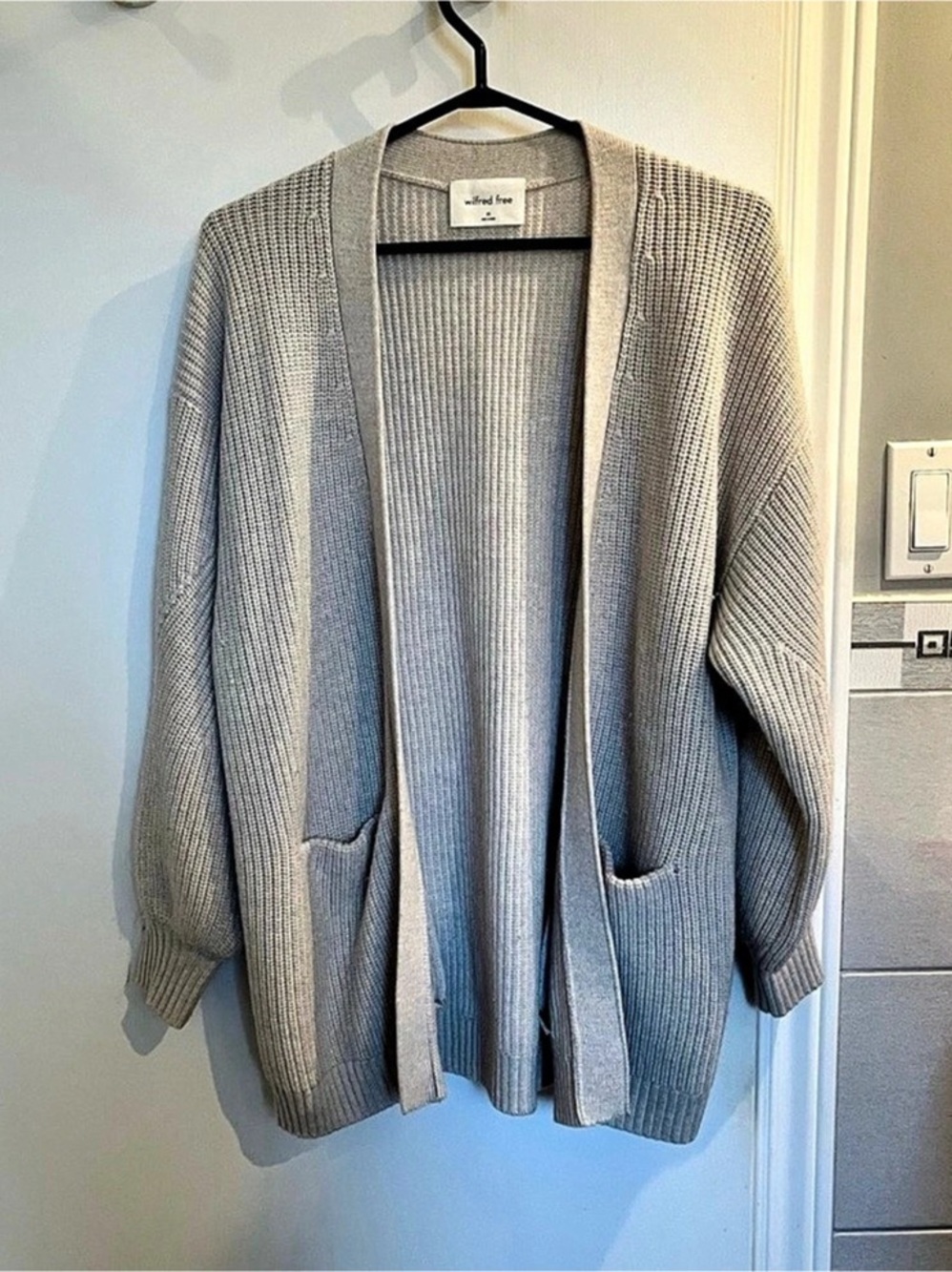 Wilfred Free Open Front Cardigan in Heather Birch XS Like New